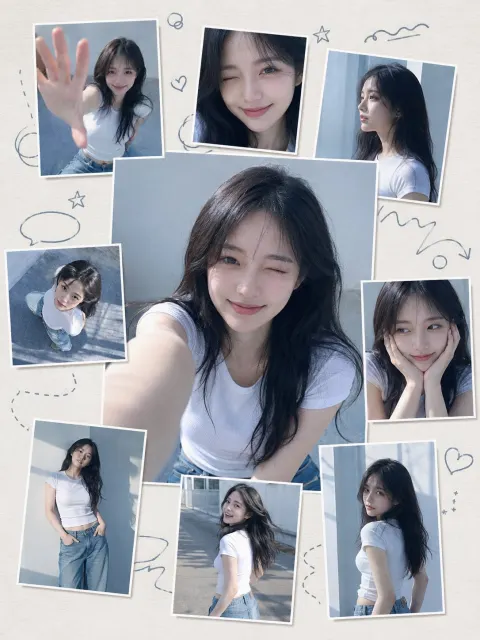 Korean Minimalist Collage Poster