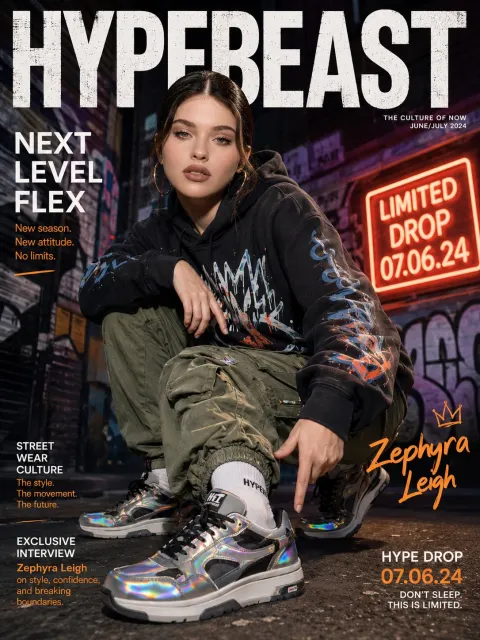 Korean Streetwear Sneaker Magazine Cover