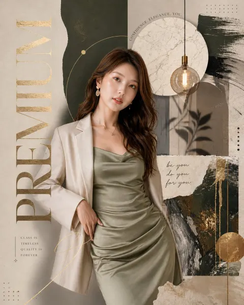 Luxury Fashion Editorial Collage Poster