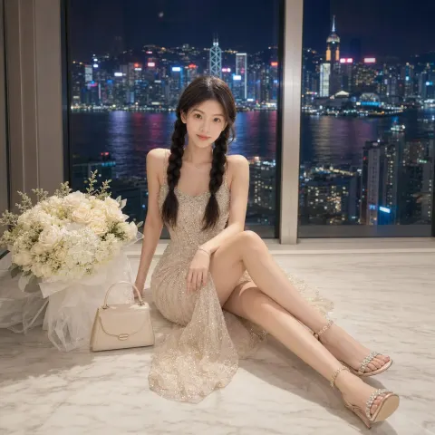 Elegant Luxury Night Portrait