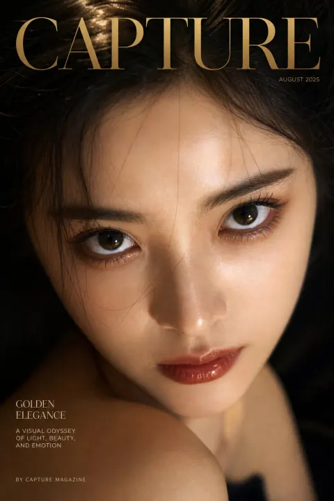 Luxurious Gold Noir Portrait