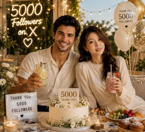 Luxury 5K Followers Celebration Party
