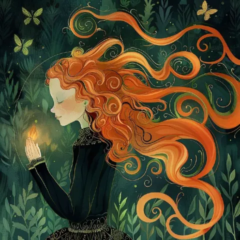 Whimsical Illustration of Aoibhneas Character