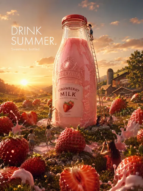 World's Most Beautiful Strawberry Milk