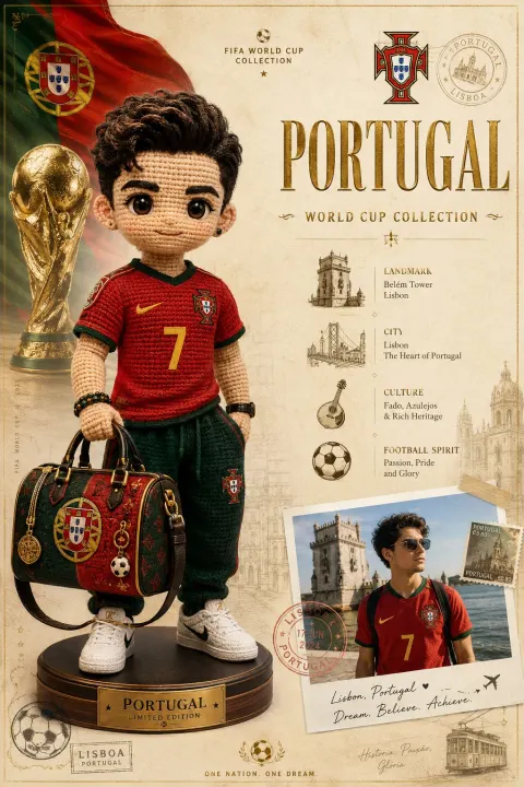 Crochet Doll World Cup Collectible Poster