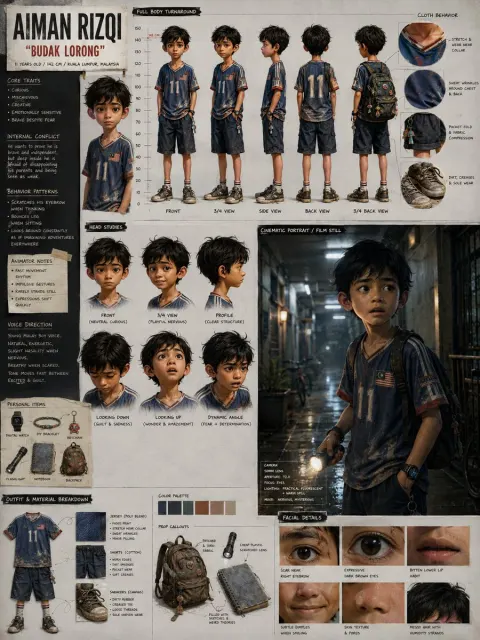 Malaysian Boy Character Design
