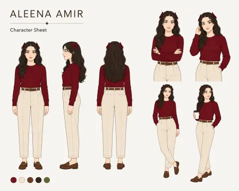 Minimalist Character Design Sheet