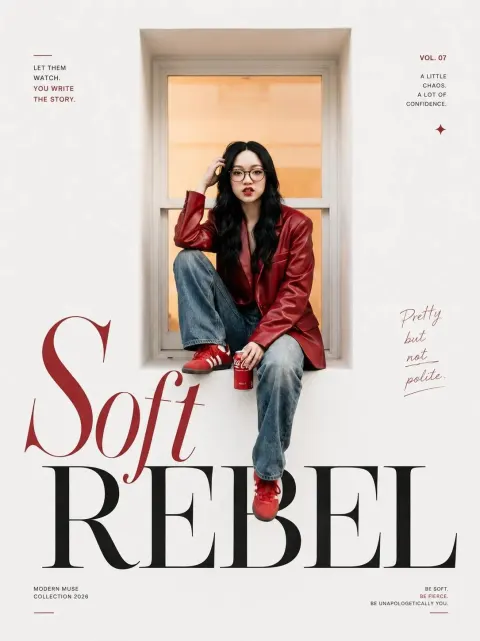 Soft Rebel Editorial Portrait