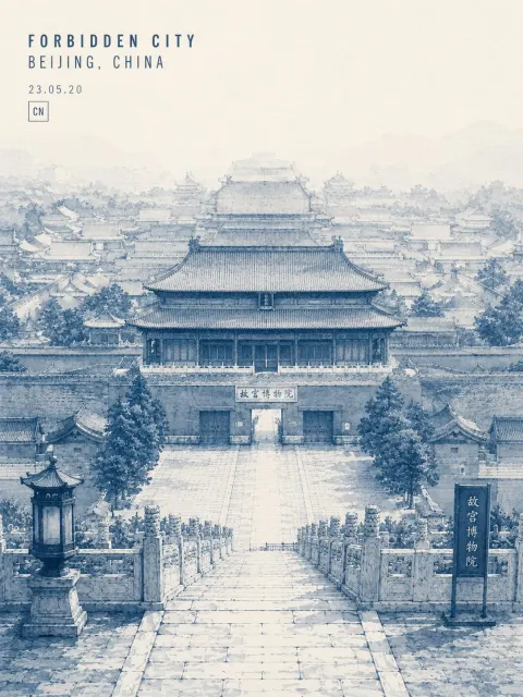 Great Wall Ink Travel Poster