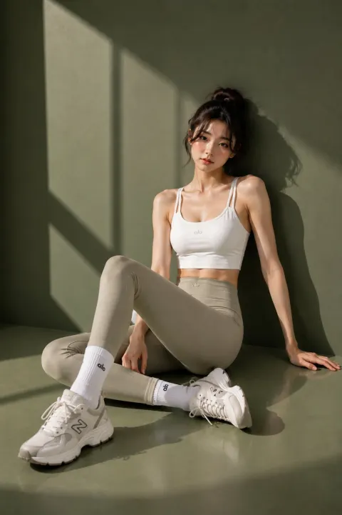 Powder Blue Sporty Chic Editorial