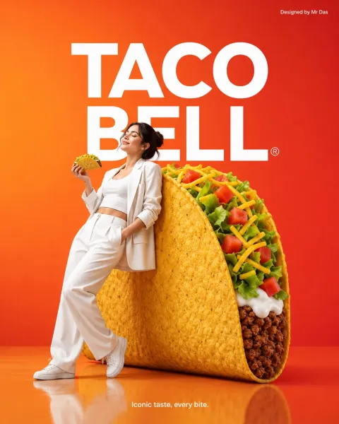 Giant Taco Minimalist Ad