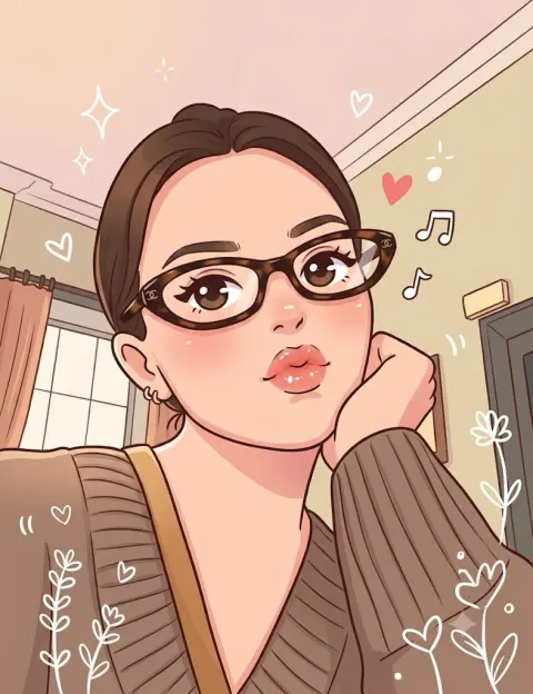 Cozy Kawaii Girl Daydreaming