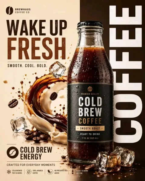 Beverage Ad Poster Design