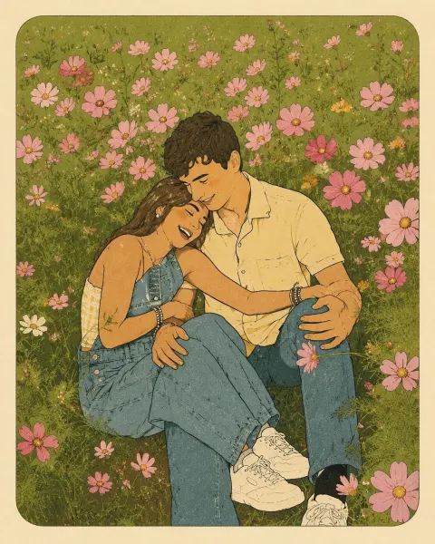 Vintage Risograph Folk Poster Art