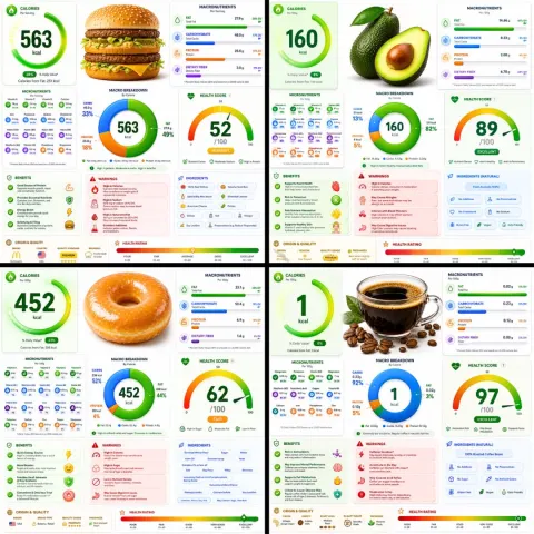 Food Nutrition Facts Infographic