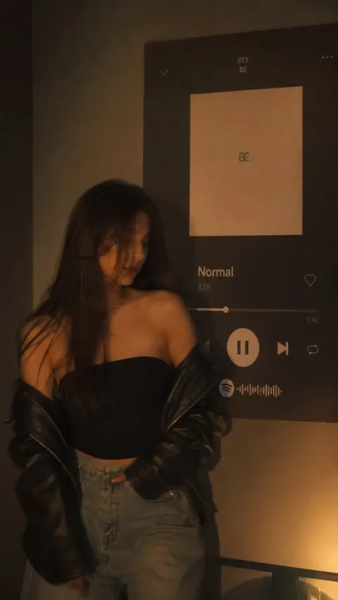 Melancholic Amber Night Portrait