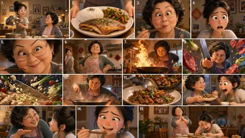 Mom Takes Over The Kitchen