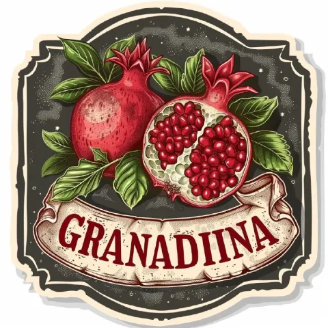 Vintage Apple Label With Illustration in Vector Style