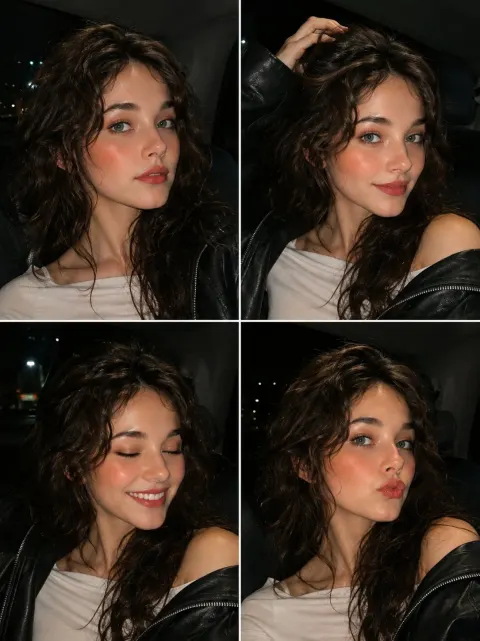 Night Car Flash Selfie Stitch