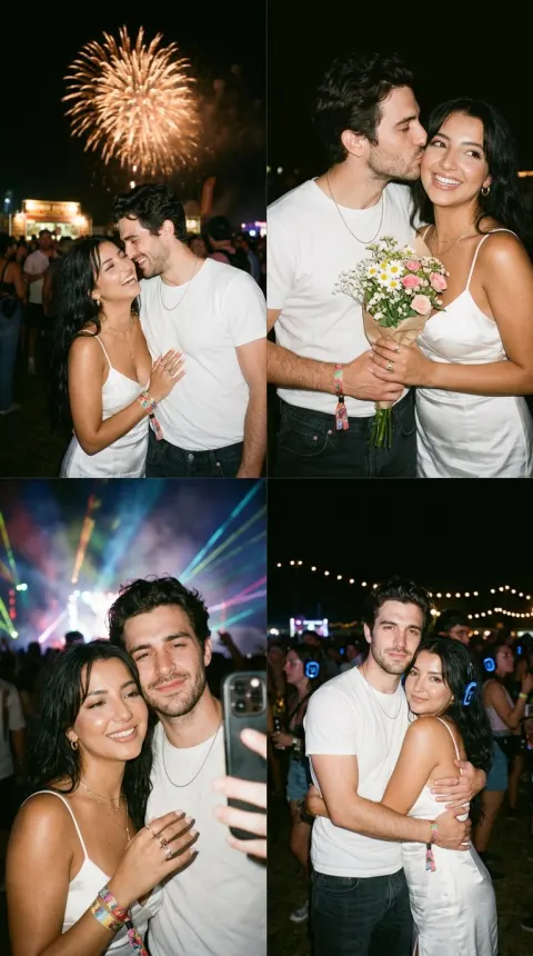 Music Festival Couple Candid Grid
