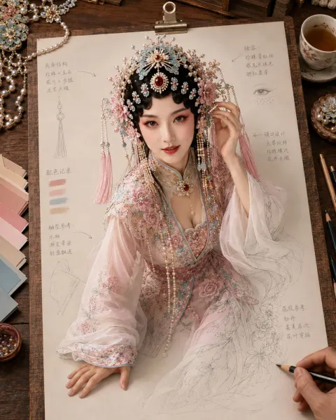 Opera Beauty Rising From Paper