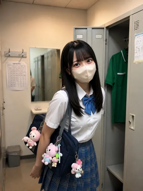 Shy Schoolgirl's Candid Gaze