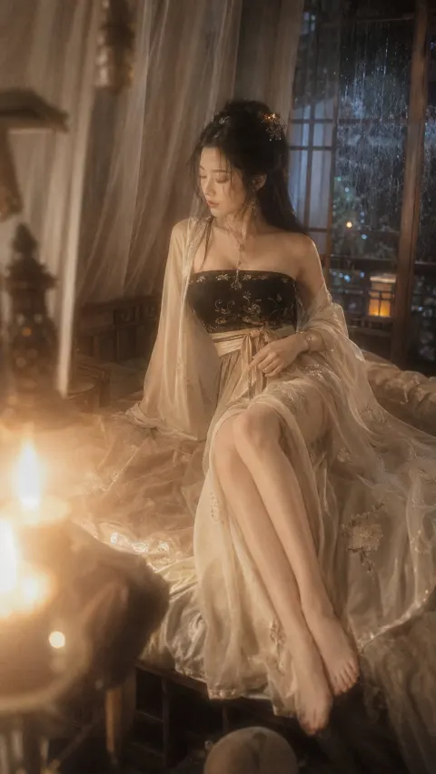 Song Dynasty Candlelit Boudoir Portrait