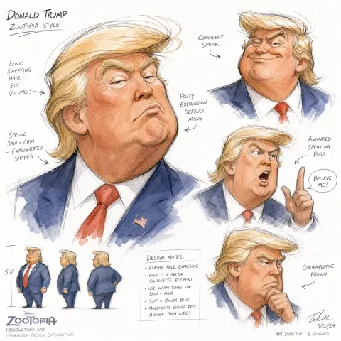 Disney Style Character Design Sketches