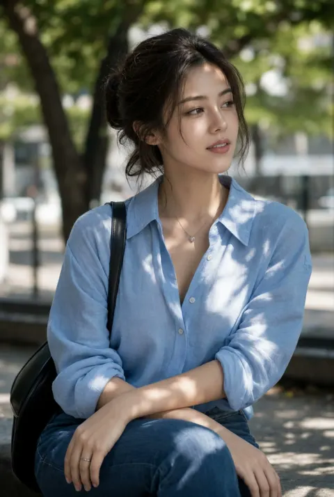 Sunlit Urban Portrait