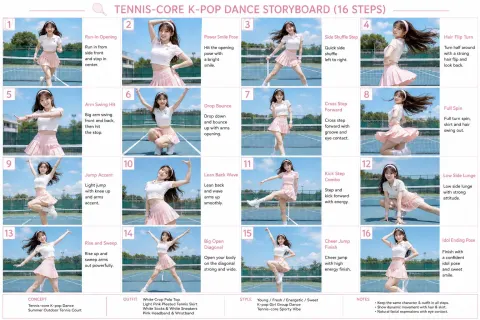 Portuguese Kpop Cheer Dance Storyboard