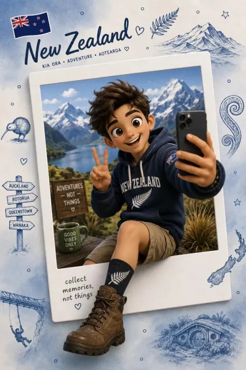 Travel Selfie Poster Art