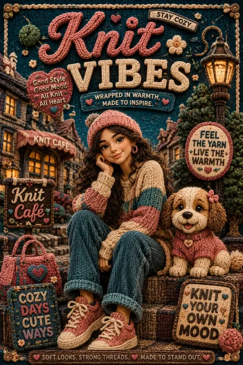 Knitted Wool Cinematic Poster