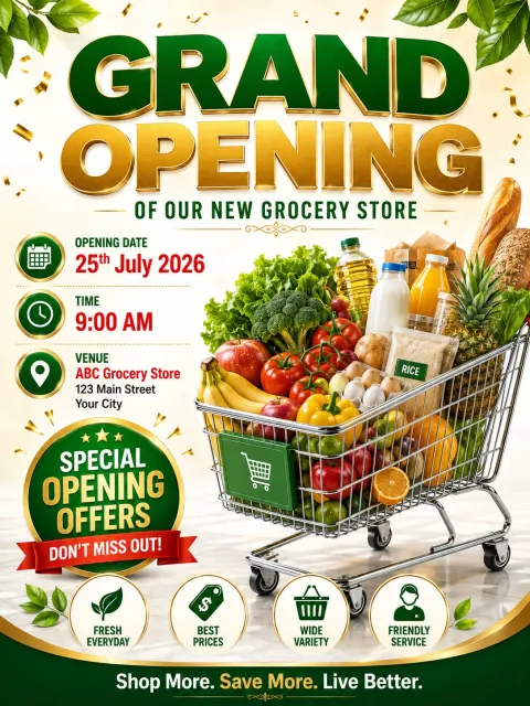 Grocery Store Grand Opening