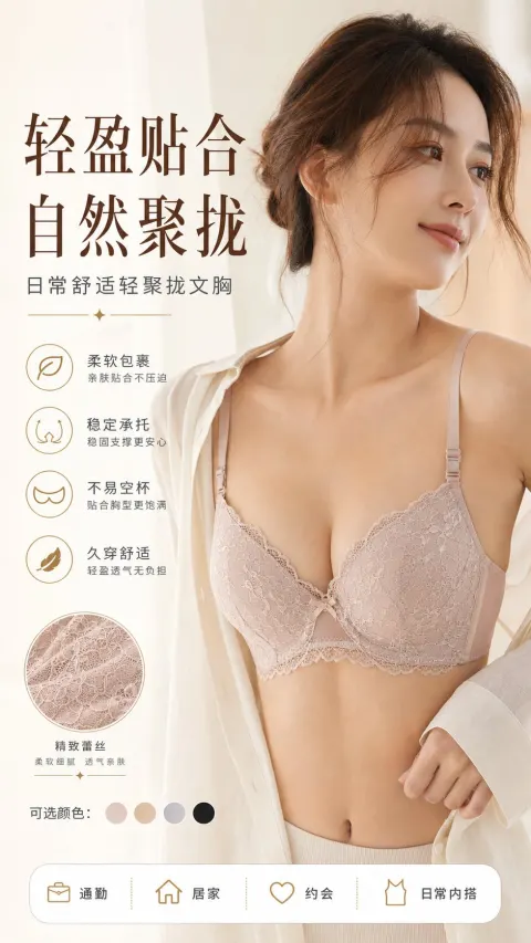 Minimalist Lingerie Product Showcase