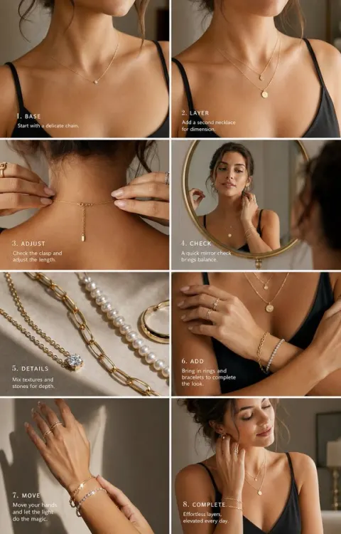 Jewelry Layering Storyboard Collage
