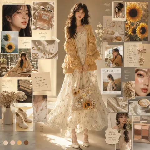 Korean Luxury Editorial Fashion Moodboard