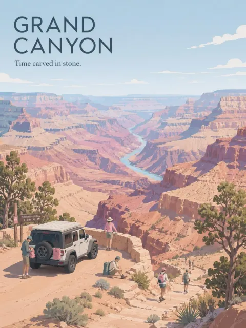 Minimalist Vintage Travel Poster Design