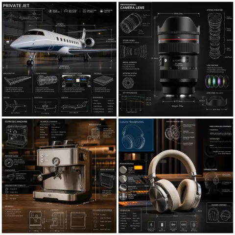 Technical Object Infographic Deconstruction