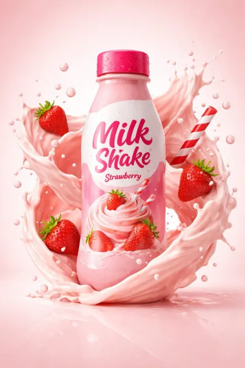 Milk Shake Splash Product Photography