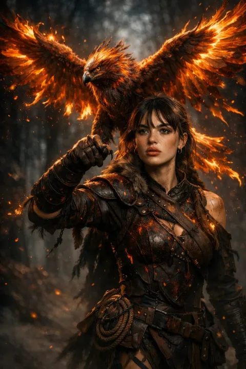 Fiery Phoenix Eagle Warrior Scene