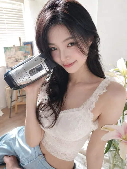 Dreamy Studio Girl Portrait