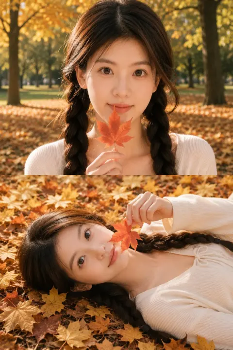 Autumn Maple Leaf Portrait