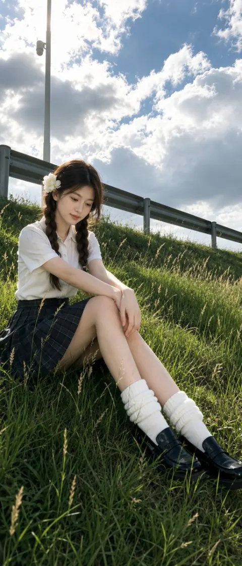 Melancholic Outdoor Cinematic Portrait