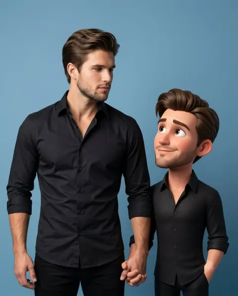 Real Person With 3D Avatar Companion