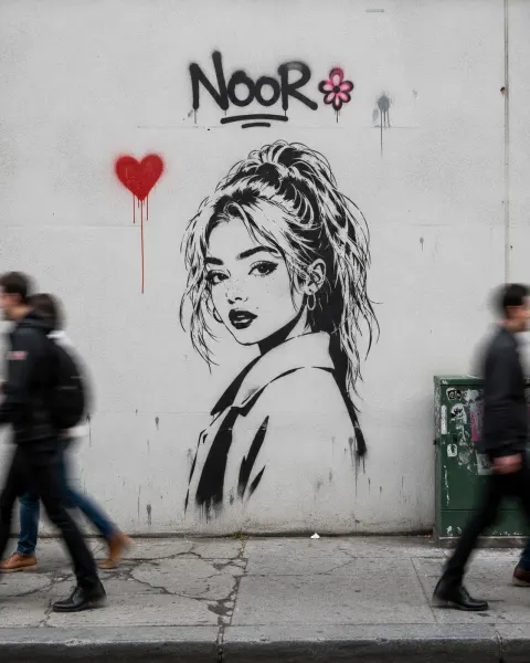 Noor Street Art Portrait