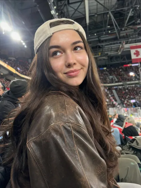Stadium Girl Mischievous Smile