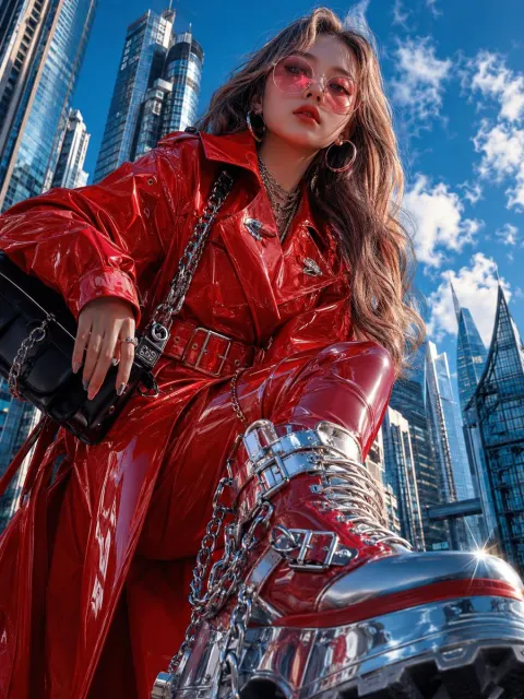 Cyberpunk Fashion Power Stance