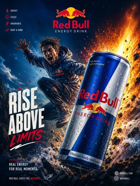 Red Bull Luxury Energy Poster