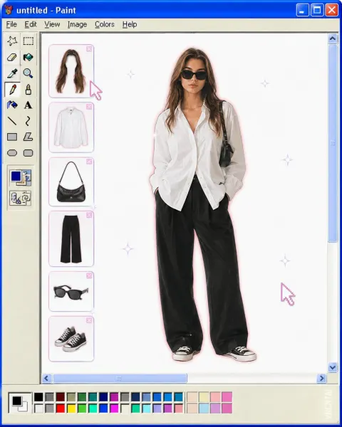 Retro MS Paint Dress Up