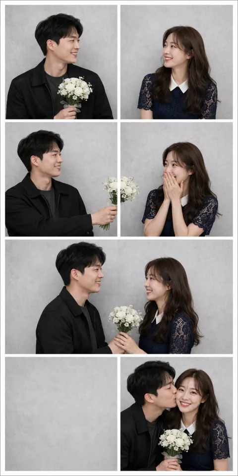 Romantic Couple Photo Booth Strip